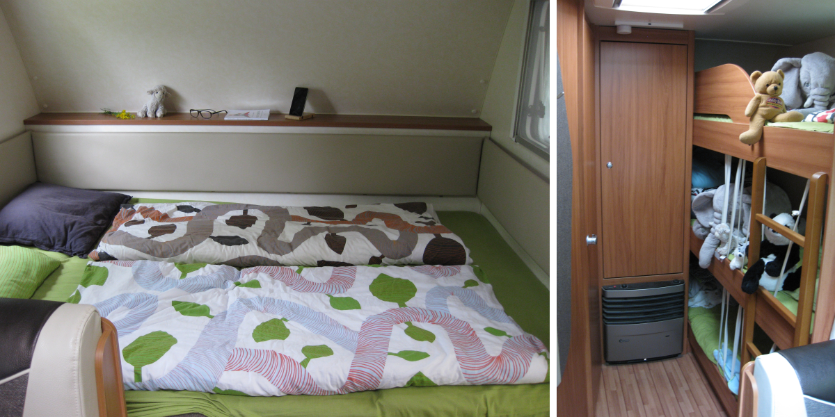 lakókocsi alvóhelyek